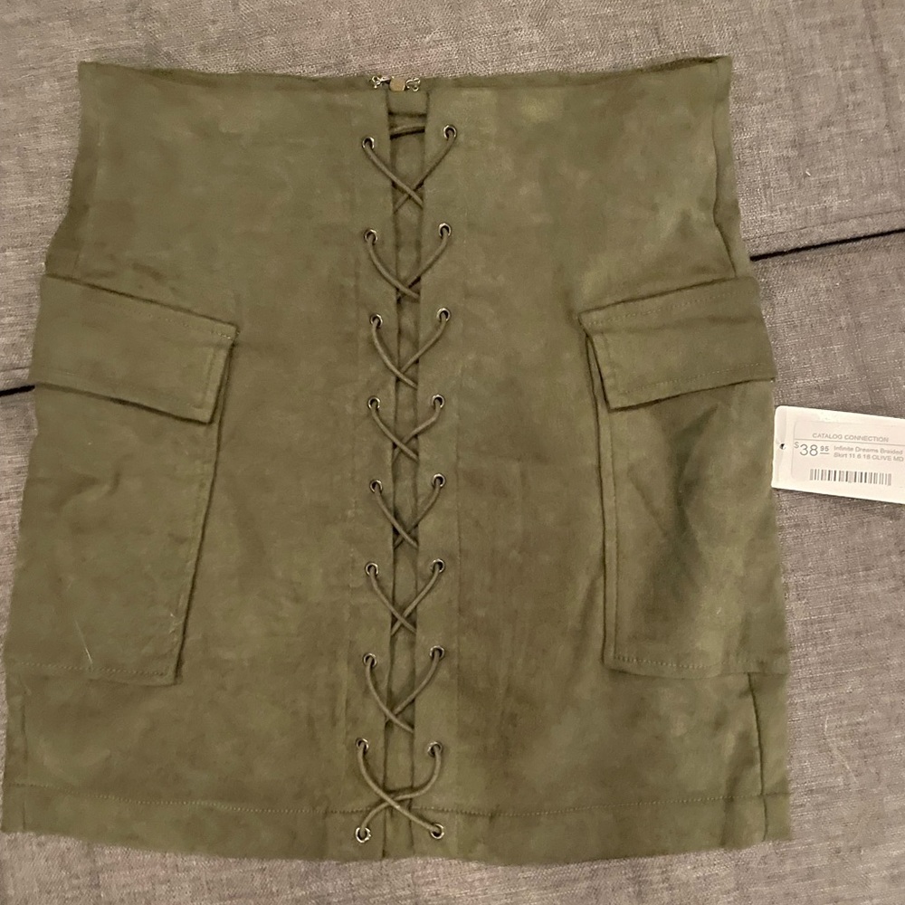 Cargo suede mini skirt never worn new with tags